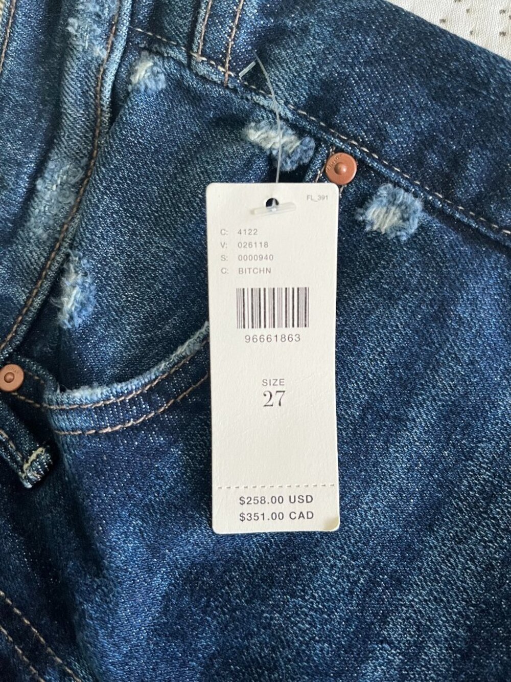 NWT MOTHER size 27 The Rascal Skimp - Picture 2 of 4
